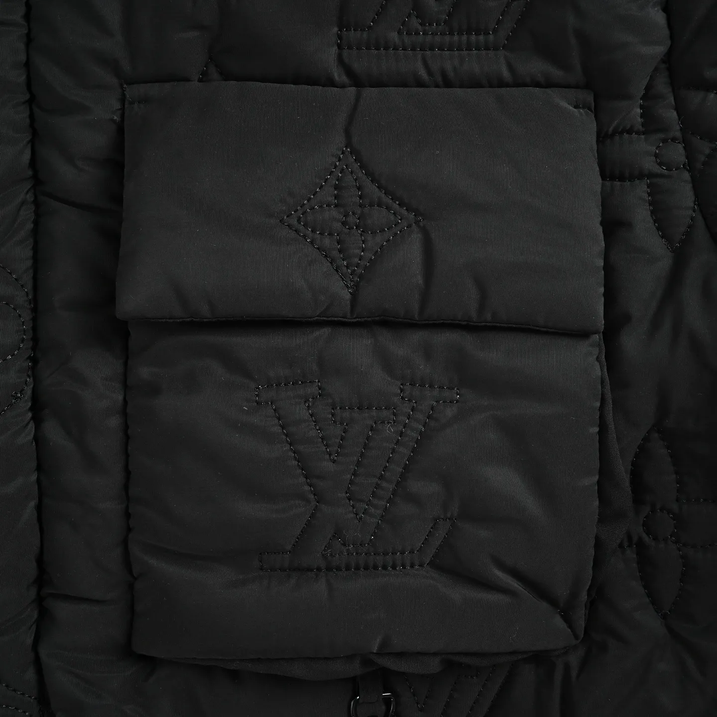 Louis Vuitton/Louis Vuitton Presbyopia light soft quilted belted jacket cotton coat